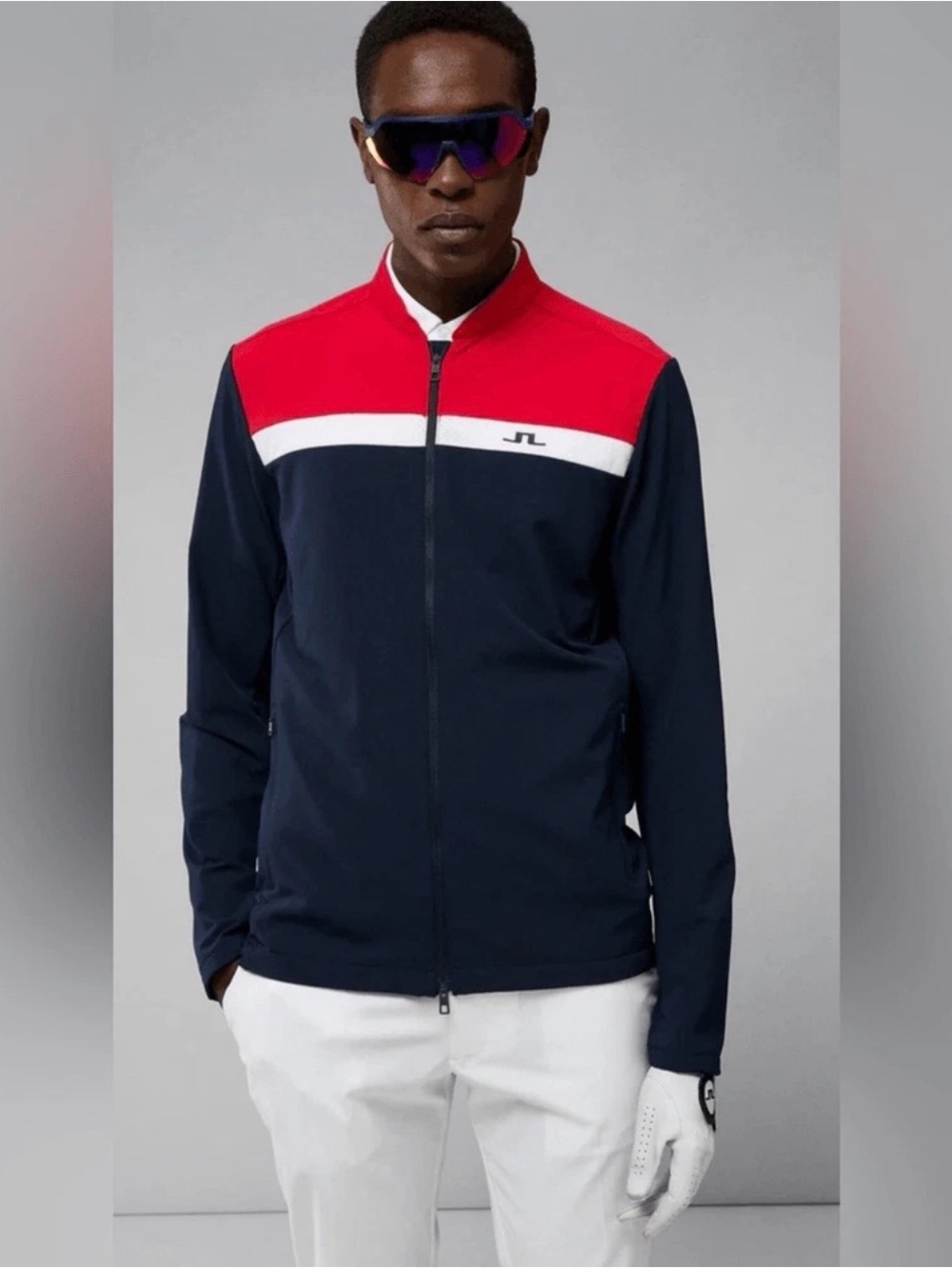 J Lindeberg KV Hybrid Full Zip Golf Jacket - Medium